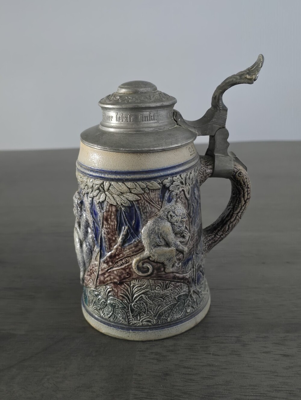 Vintage Dümler & Breiden Beer Stein Number 127 Monkeys in the Virgin Forest